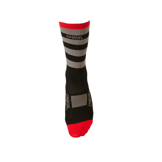 O´Neal MTB ponožky STRIPE čierna/sivá/červená (43-46)