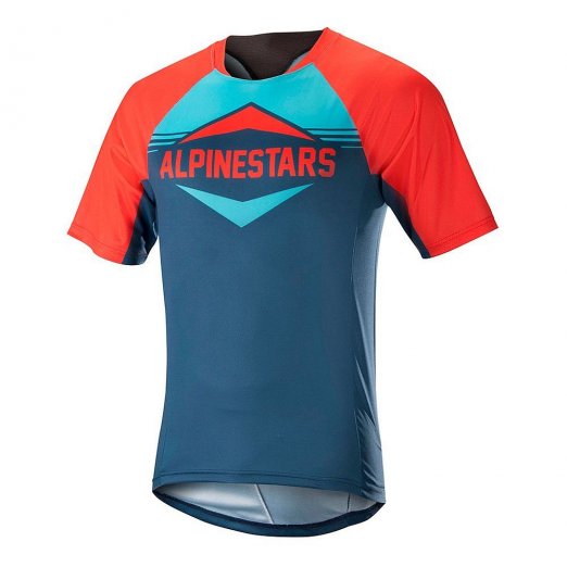 Alpinestars Mesa S/S Jersey dres Energy Orange Poseidon Blue