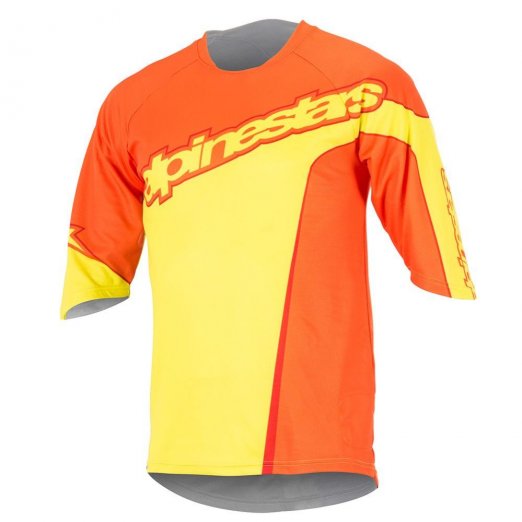 Alpinestars Crest 3/4 Jersey - Bright Orange Acid Yellow