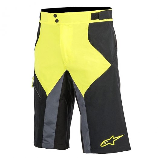 Alpinestars Outrider WR Shorts ( plus chamois) Black Acid Yellow