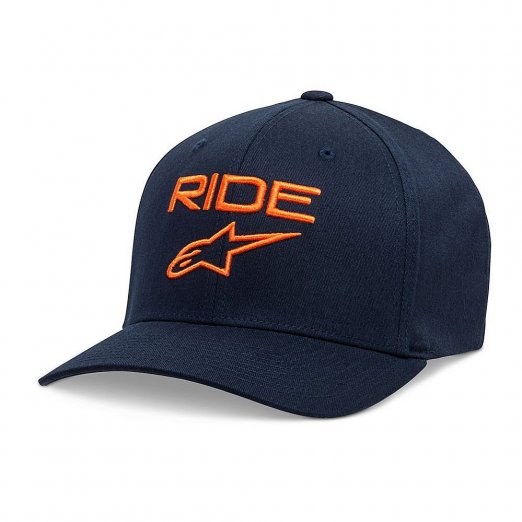 Alpinestars Ride 2.0 Curve hat Flexfit kšiltovka Navy / Orange