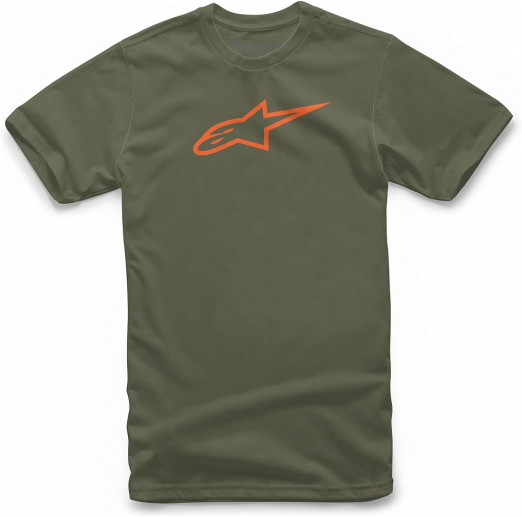 Alpinestars tričko Ageless Classic černé - Military/Orange